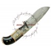 Rebel Wolf Damascus Handmade Knife With Leather Sheath